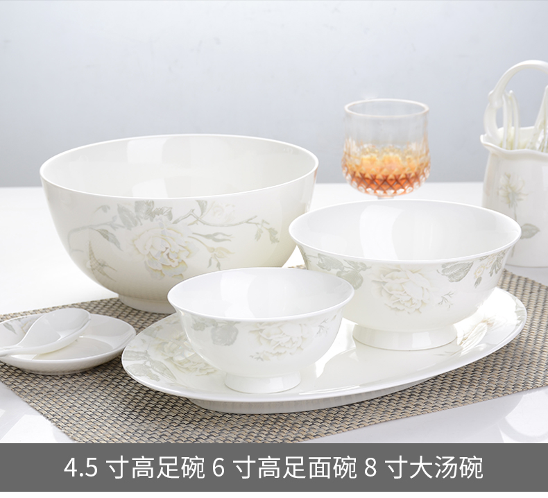 Ipads China tableware suit dishes suit household of Chinese style bowl dish continental plate plate composite ceramic bowl chopsticks for dinner