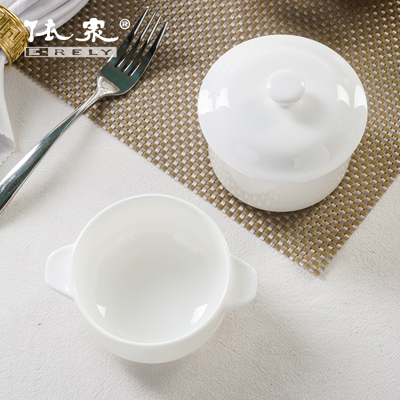 "According to the tangshan pure white ipads porcelain cup and cup stewed bird 's nest household stew stew ceramics with cover steamed chicken custard with to hold to high temperature