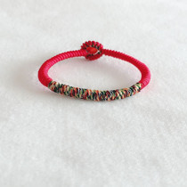 Year of life red rope bracelet Tai Sui Diamond knot braided couples hand rope Dragon Boat Festival multicolored rope to ward off evil spirits