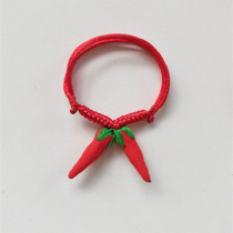 Baby baby child pressure to ward off evil red rope bracelet worker cinnabar pepper dog teeth pig shock peach core wood anklet anti-scare