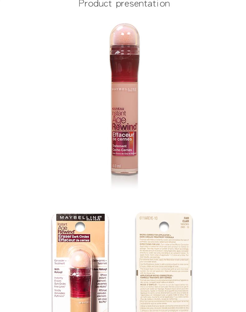 Kem che khuyết điểm Maybelline Eraser Pen Eye Bag Dark Circle Face Eye Concealer Foundation Liquid Light Exploding kem che khuyết điểm cho nam