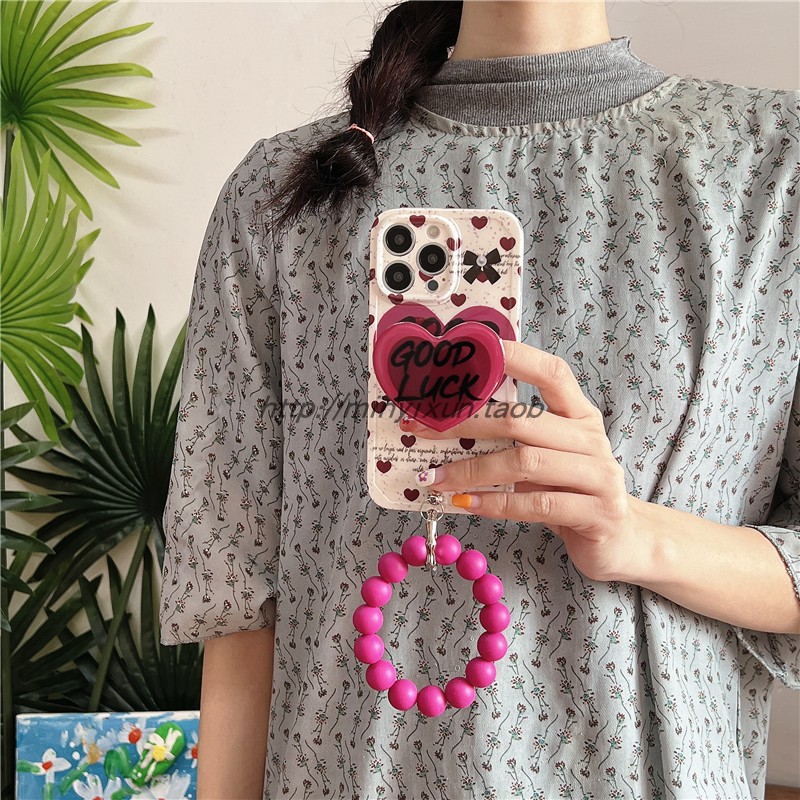 Handheld niche minimalist English three-dimensional love stand suitable for iPhone 13Promax personalized creativity 14_voghion.com