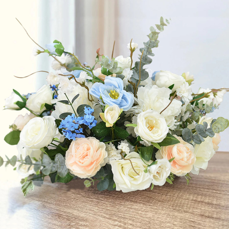 New round desktop flower art hotel dining room decoration wedding table flower welcome area meeting check-in table decoration arrangement