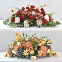 Hotel Table Flower Wedding Emulation Fake Silk Flower Bar Business Meeting Living-room Restaurant Sign to Desk Table Face Decoration