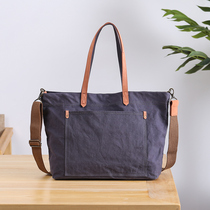 Xiao Shuang has Mitot Pack Women Canvas Casual Single Shoulder Slip Cross Bag Large Capacity Lady Bag Tide