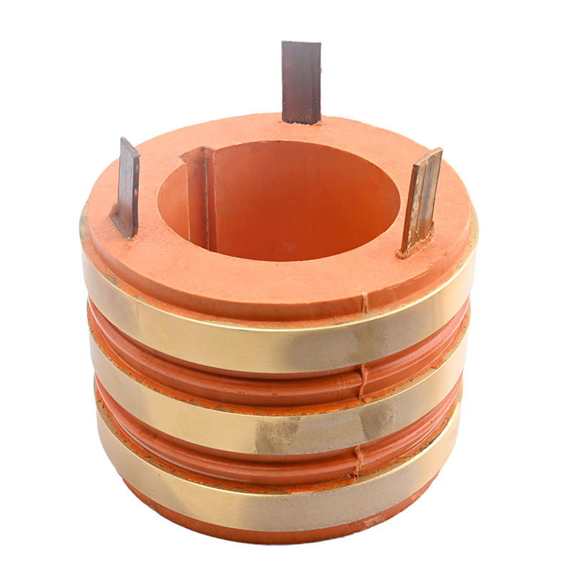 JZR high-power motor slip ring set conductive ring inner diameter 150 outer diameter 240 high 140 keyway 20 copper ring width 25