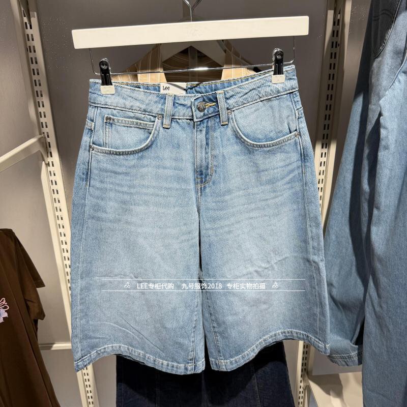 Lee Genuine 2026 New Style Women's American-Style Straight Wide Denim Shorts Lwb011799101291-A09824 Lee Genuine 2026 New Style Women's American-Style Straight Wide Denim Shorts Lwb011799101291-A09824