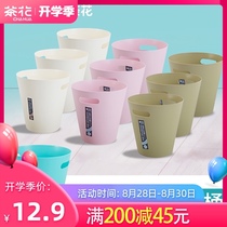  Camellia trash can Household living room kitchen large toilet bathroom large capacity simple modern kitchen waste garbage bucket