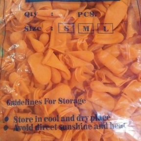 Orange anti-slip disposable latex rubber abrasion-resistant thickened hand fingertip pack of 250 gr packs