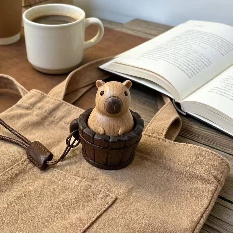 Kapi Capybara Button Keychain