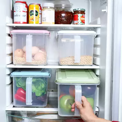 Kitchen refrigerator storage box drawer-type household rectangular egg food frozen and fresh-keeping plastic storage box artifact