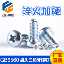 GB6560 cross slot self-lock self-tapping screw disc head triangular tooth screw enclosure sheet metal locking M3M4M5M6