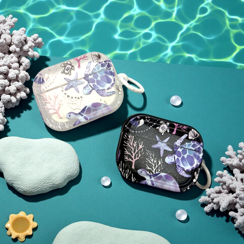 Original Cute Sea Turtle Protective Case for AirPods Pro 3, AirPods Pro 2, Apple Third-Generation Earphone Protective Case, AirPods 3 Protective Case, AirPods 4