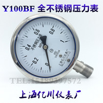Y100BF 0-1MPA STAINLESS STEEL PRESSURE GAUGE YBF10 HIGH TEMPERATURE AND CORROSION RESISTANCE Y-100 SHOCK-resistant STAINLESS STEEL