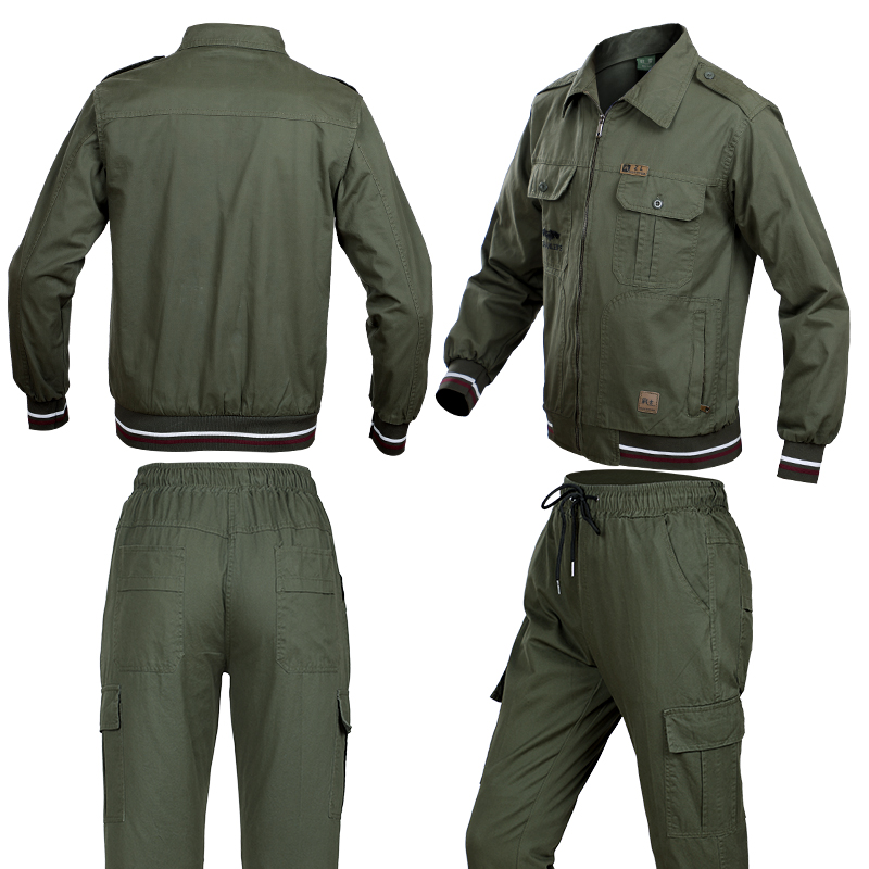 Camouflage suit men's summer thin section long-sleeved cotton anti-scald welding work clothes wear-resistant labor insurance special forces uniform