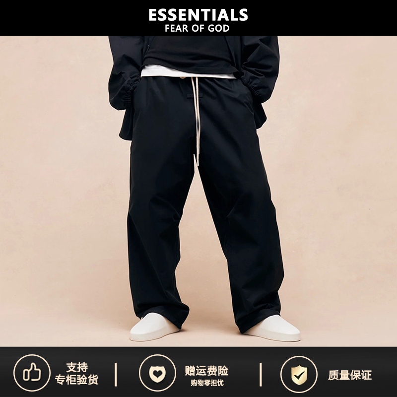 【Supports Inspection】5Zhe Fog Ess Drawstring Straight-Leg Pants Casual Loose Sweatpants Essentials