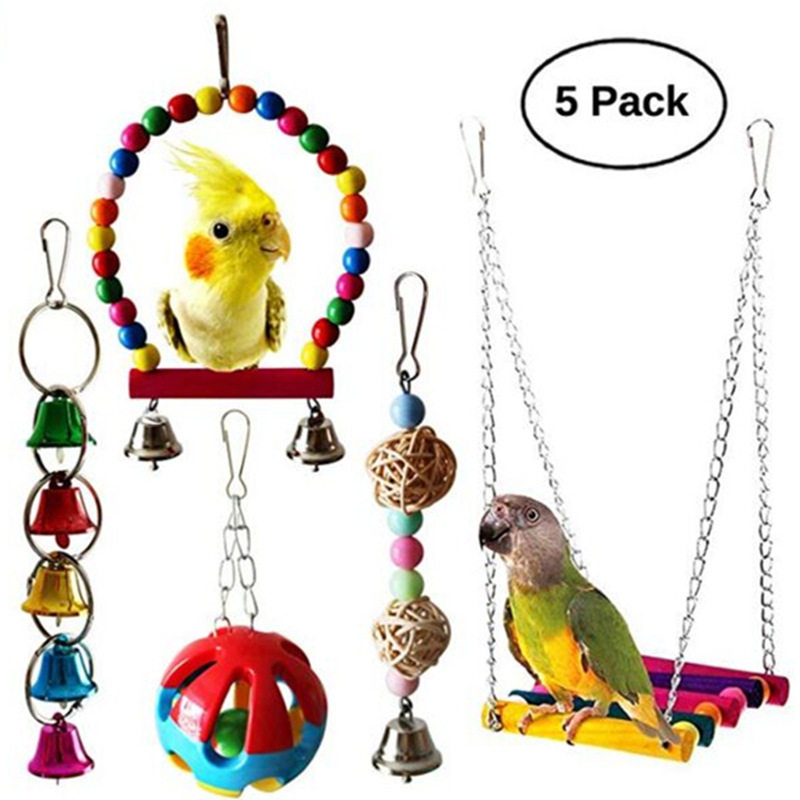 Parrot nibble together with toy bird Toy toy Swings Easy Bell Strings 6 Suzuki Rattan Strings 5 Pieces Suit Tiger Leather, etc.