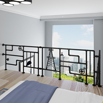 Simple modern indoor staircase handrail home attic guardrail bar restaurant creative railing European balcony fence