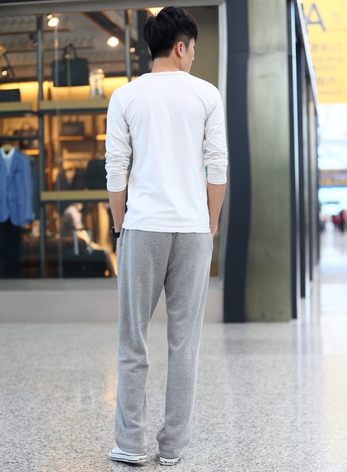 Mùa thu và mùa đông cộng với quần nhung dày thể thao nam quần cotton giản dị mùa xuân và mùa hè mẫu quần lỏng XL chạy thẳng quần thể thao nam