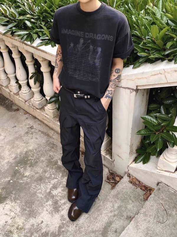 Pre 26Ss "Dream Dragon Band" 235g American-Style Printed Washed Vintage Short Loose-Fitting Short-Sleeve T-Shirt