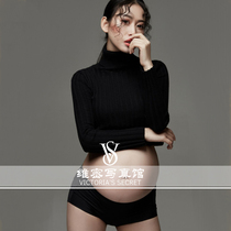 Shadow Building Themed New Black Morden Pregnant Women Private Home Sweater Art Photos REAL PHOTO-LIKE FILM CLOTHING