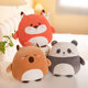 卡皮巴拉公仔可爱水豚玩偶小狐狸毛绒玩具抱枕沙发靠垫儿童节礼物