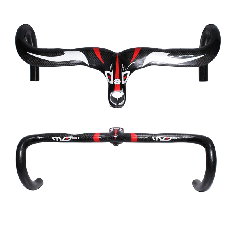 New Full Carbon Fiber Road Bike Integrated Aerodynamic Handlebar, Competition-Grade Sports Bike Handlebar, Free Shipping