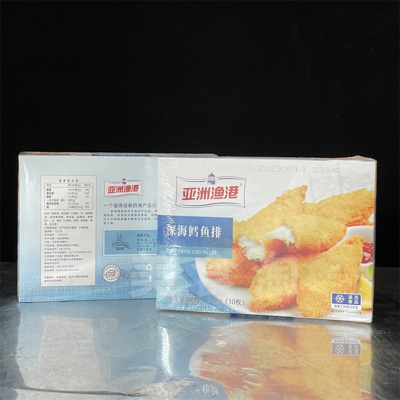 本月新品：亚洲渔港深海鳕鱼排，20盒共200片，油炸小吃新口味，你尝过吗？