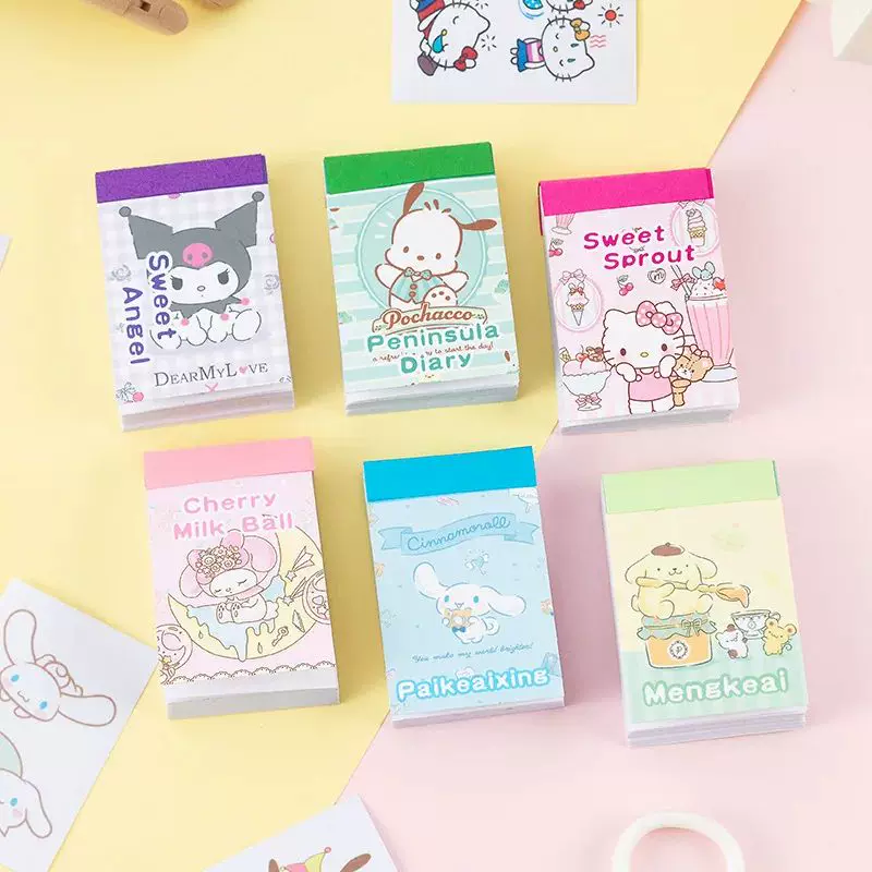 Стикер-бук Sanrio 50 листов Hello Kitty и друзья, компактный 10.8×10×1.5 см