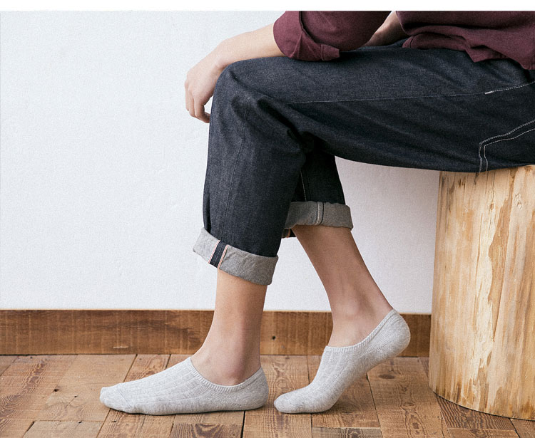 Vớ nam mùa hè cotton mỏng xu hướng giúp thấp vô hình silicone chống trượt thấm mồ hôi thấm hút thiết lập vớ thuyền nam vớ bàn đi trong nhà