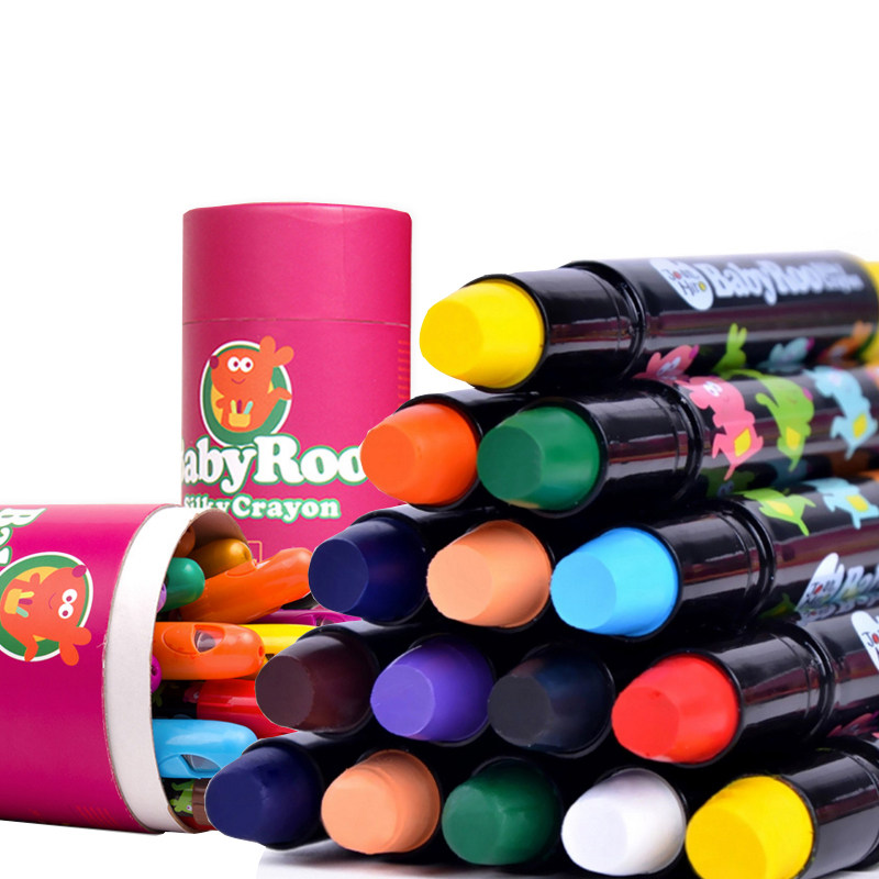 Beauty Music Children Wax Pen Safety Washable Nursery School Baby Painting Graffiti Introductory Junior Draw 6 Color Brush