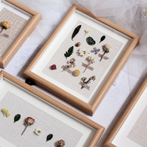Three-dimensional dry flower photo frame Plant specimen Immortalized flower oil painting stick decorative picture frame decorative painting