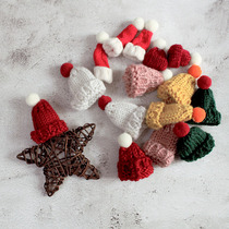 Cute Christmas hat DIY car hanging mobile phone shell brooch accessories 3pcs
