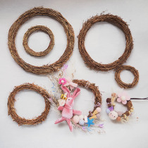 Kindergarten decoration Eternal life float hanging flowers Rattan rattan circle wreath wreath diy materials home decoration wedding