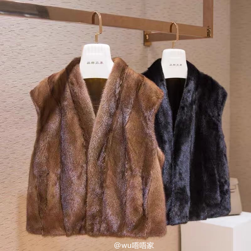 Shenzhen Nanyou 2025 New Fashion Warm Eco-Friendly Mink Velvet Mink Fur Vest Coat Imitation Mink Vest Fur Winter