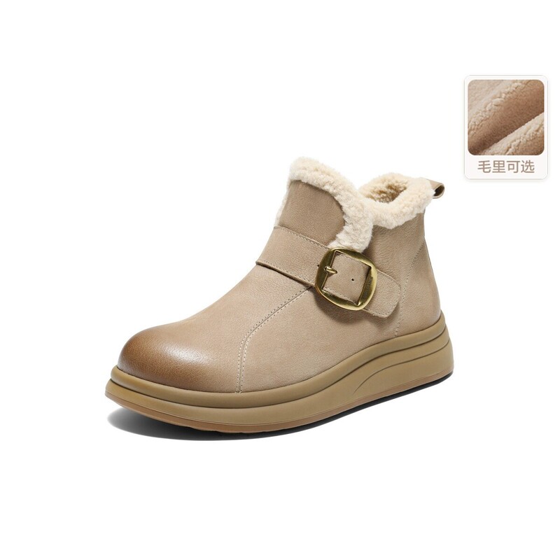 Belle Shoe Toe Color-Enhanced Casual Boots Women's Boots 2025 Winter New Genuine Leather Thick-Soled Short Boots E5D1 E5D1Ddd5 Belle Shoe Toe Color-Enhanced Casual Boots Women's Boots 2025 Winter New Genuine Leather Thick-Soled Short Boots E5D1 E5D1Ddd5