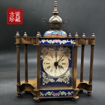 L antique clock collection classical enamel color cloisonné clock mechanical clock ornaments home decoration business gift