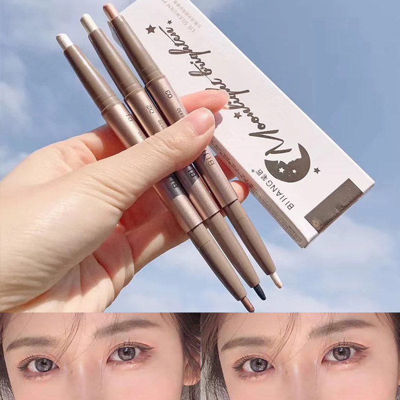 Li Jiaqi Recommended Double Head and Silkworm Pen Dual-use Durable without Zzy Dyeing Eye Makeup Pearlescent Shiny Shadow Eyelink Gel Pen