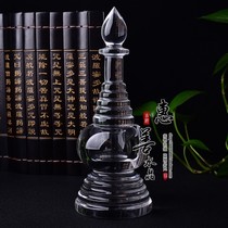 Pure body natural crystal stupa Large stupa dedicated to Tibetan relic saffron Buddhist ornaments