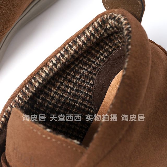 40642 American single~cowhide suede lightweight British retro mid-cut lace-up outdoor casual shoes men's ankle boots 0.85