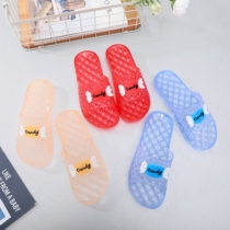 Slippers womens summer fashion indoor bathroom non-slip home wear casual flat heel deodorant crystal bath transparent glue shoes