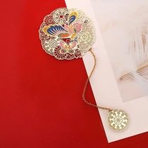 Forbidden City Flower Room Butterfly Bookmark Creative Book Holder Brass Bookmark Birthday Teachers Day Gift