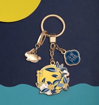 Forbidden City Golden Gui floating Moon pendant Keychain Jade Rabbit key chain Pendant Birthday holiday gift bag hanging buckle