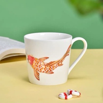 Forbidden City childrens fun Koi lucky mug Ceramic cup Water cup gift Carp Yue Longmen Koi Cup