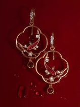 The Palace Koi necklace ear ring jewelry girlfriends birthday graduated 520 gifts girlfriend temperament classical national wind