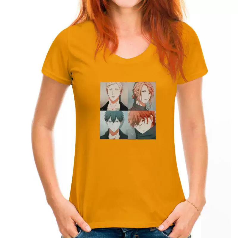 Винтажная футболка Yao Given Anime манга музыка Мужчины с коротким рукавом