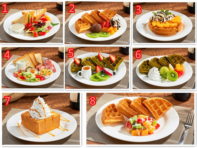 Comet Coffee Pine Cake Western Meal Custom Emulation Fake Waffle Prop Thick Multiserf Model Toast Model Bread Molds