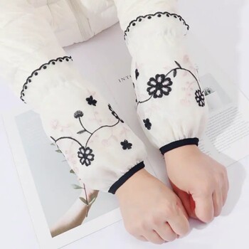 Lace Sleeves for Women for Work, Stain-Resistant, High-End, Autumn and Winter down Jacket Special Sleeves, Anti-Fouling Short Sleeves