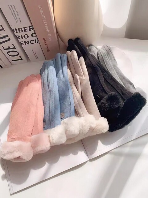Women's gloves 2025 new winter thickened and warm riding electric car driving windproof and cold plush adult advanced