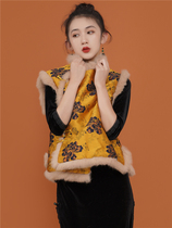 Shawl jacket female autumn and winter outside wearing retro Chinese wind thickened and warm fashion improving Tang suit horse chia